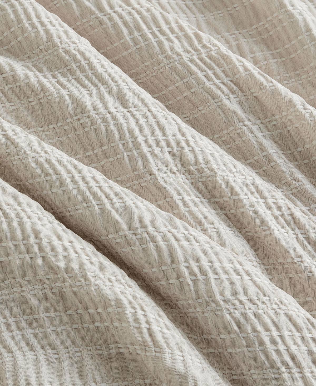 Kenneth Cole New York Stitched Gauze Jacquard 3-pc. Comforter Set, Full/queen In Neutral