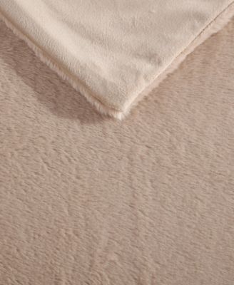 Solid Faux Fur Throw, 70" x 50"