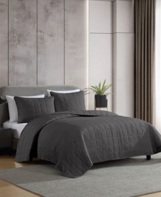 Solid Stonewashed 3-Pc. Quilt Set, Full/Queen