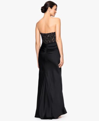 Women's Strapless Lace Top Gown