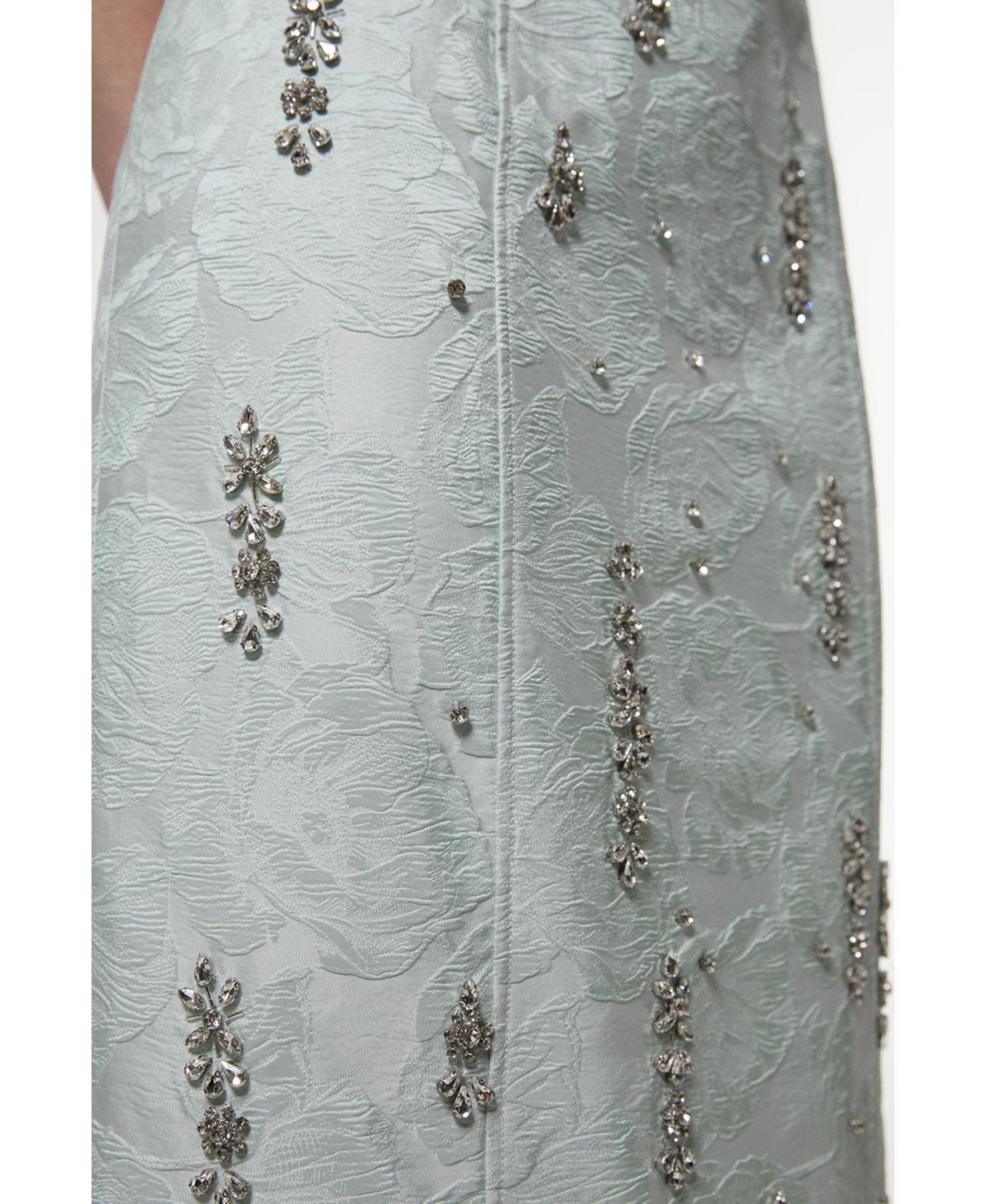 Karen Millen Crystal Embellished Strapless Midi Dress
