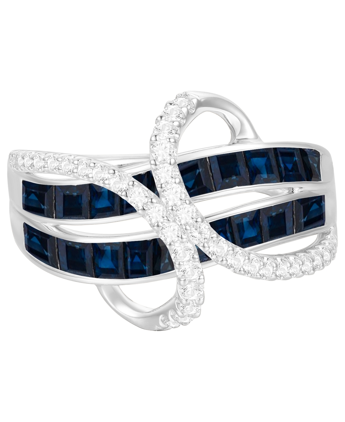 Macy's Emerald (1-3/4 Ct. T.w.) And Diamond (1/3 Ct. T.w.) Ring In 14k Gold (also In 14k White Gold Sapphir In Blue