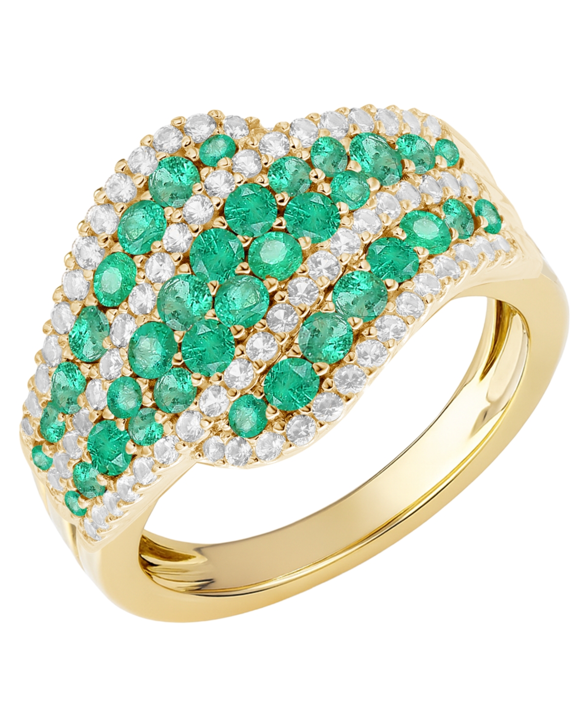 Macy's Emerald (1 ct. t.w.) and Diamond (1/2 Ring 14K Gold (also White Sapphire & Ruby)