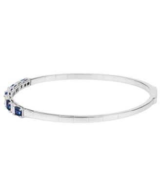 Lab-Grown Sapphire (1-1/2 ct. t.w.) and Lab-Grown White Sapphire (1/3 ct. t.w.) Bangle in Sterling Silver