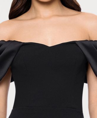 Juniors' Off-The-Shoulder Center-Back Zipper Dress