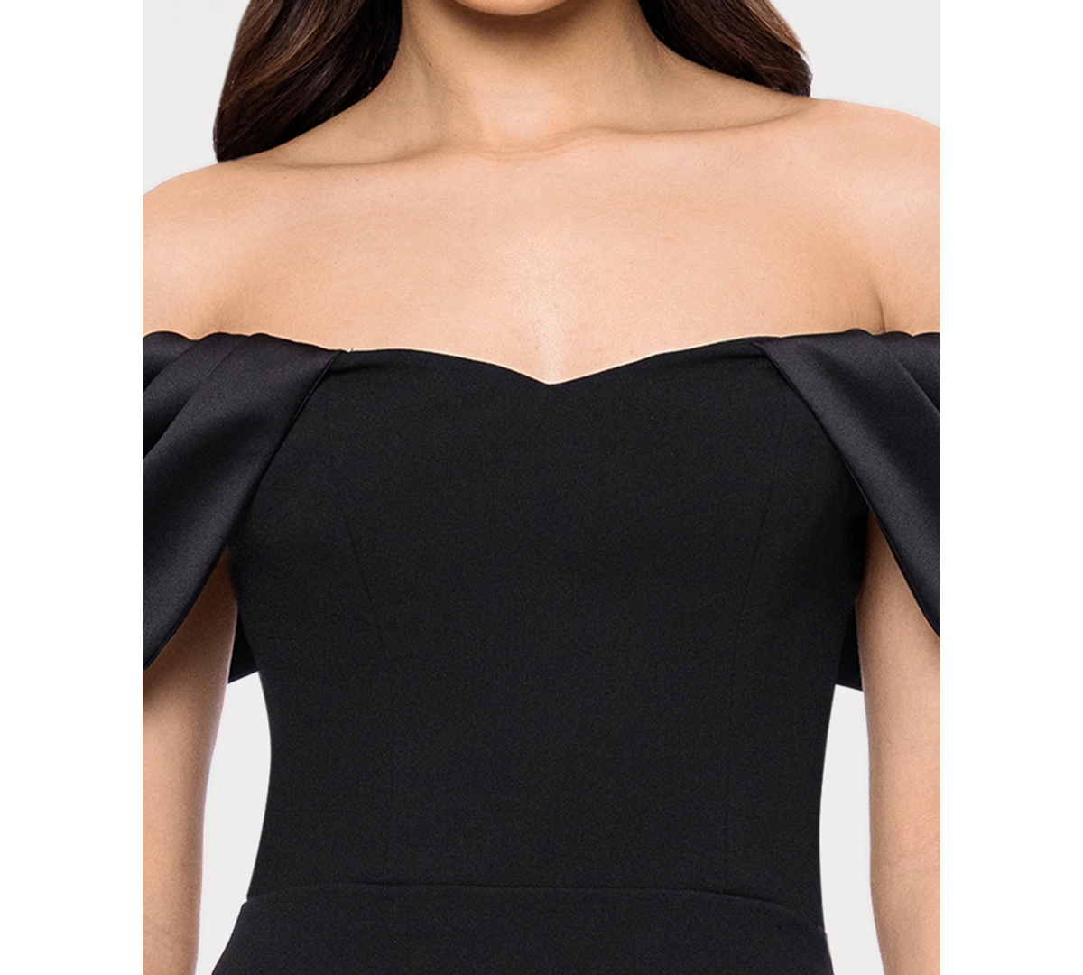 Blondie Nites Juniors' Off-The-Shoulder Center-Back Zipper Dress