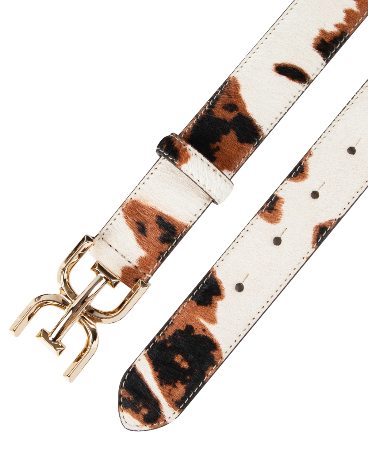 Sam Edelman Double-e Plaque High Shine Patent Leather Belt In Multi