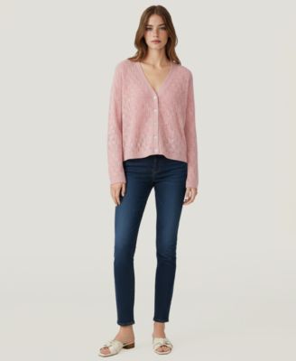Soft by Women's Cashmere Pointelle Cardigan Sweater
