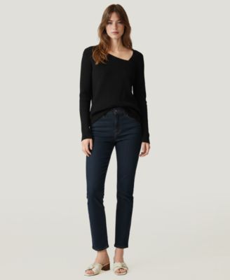 Soft by Women's Cashmere Fitted Asymmetrical Sweater