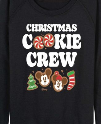 Plus Size Disney Mickey and Minnie Christmas Cookie Crew French Terry Long Sleeve T-Shirt