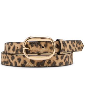 Women's 2 Piece Leopard and Textured Belt