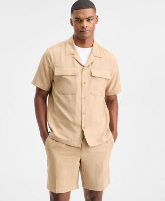 Men's Brushed Owen Shorts and Short Sleeve Shirt, Macy's Exclusive