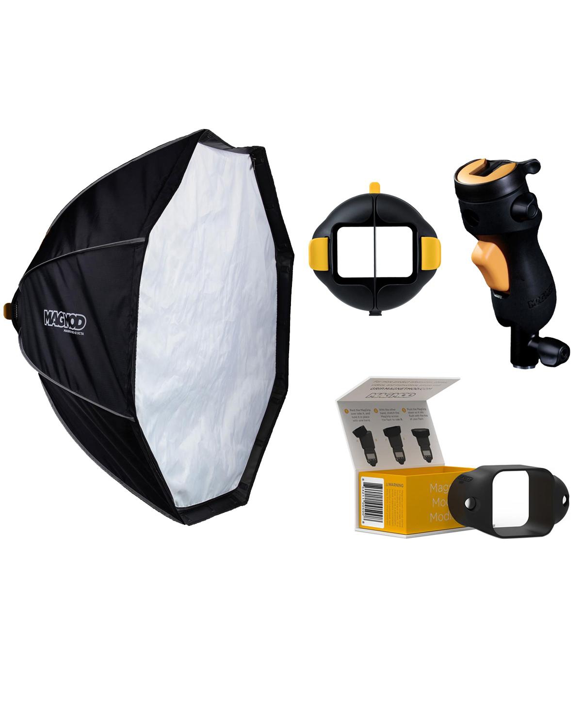 MagMod MagBox Pro 42" Octa Softbox Bundle With MagRing 2, MagShoe 2 Ergonomic Cold Shoe Bracket, MagGrip 2
