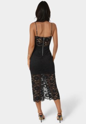Women's Lace Corset Midi Dress