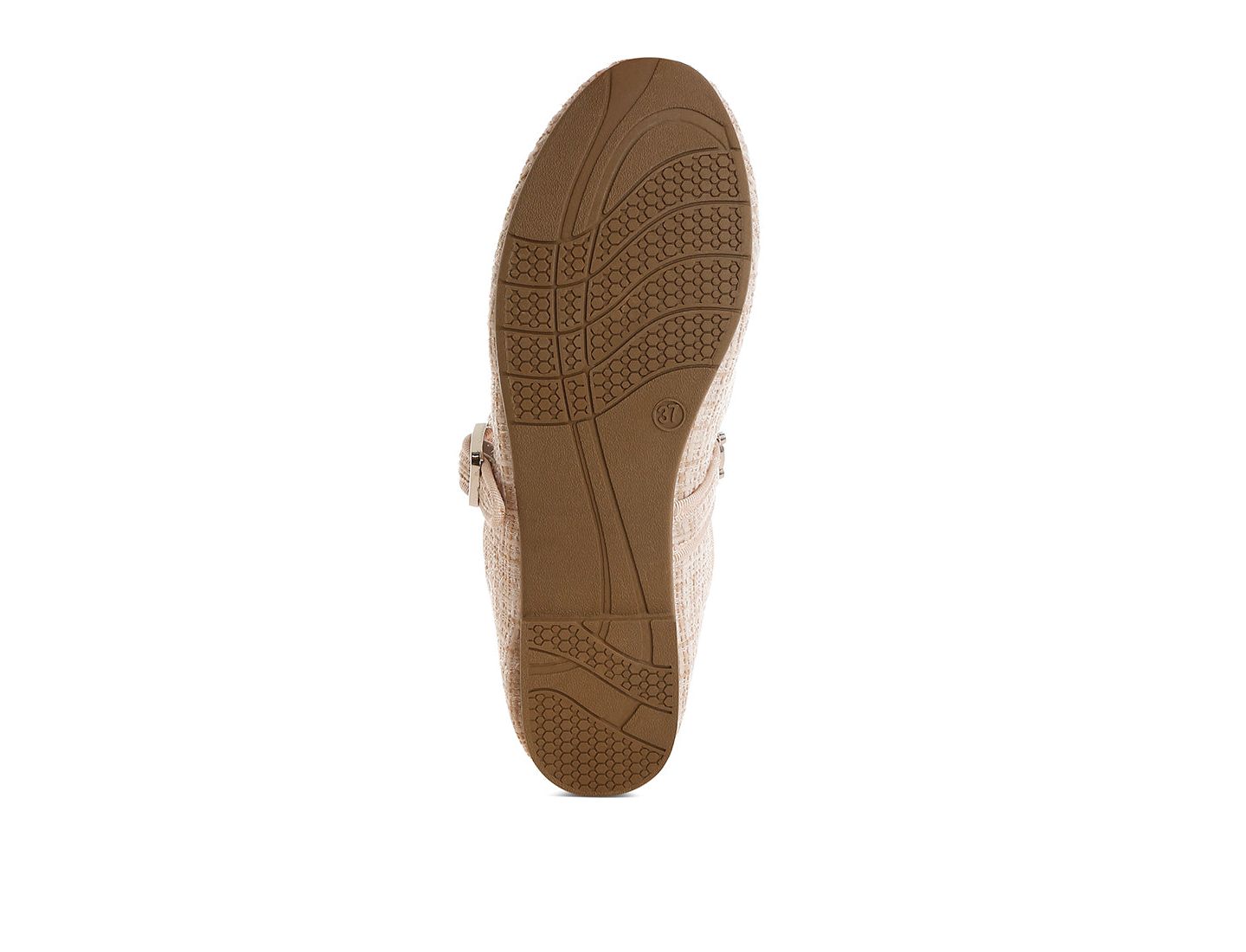 Женские балетки London Rag Noyama Charms Embellished Tweed Mary Janes, цвет: Светлый бежевый — фото 9