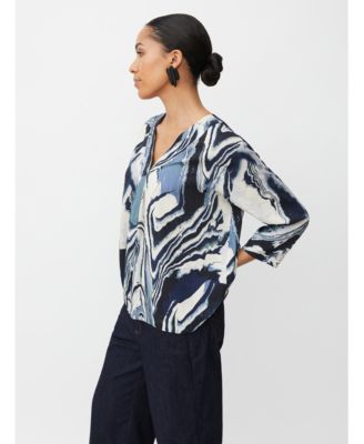 MaDaciana 3/4 Sleeve V-Neck Blouse