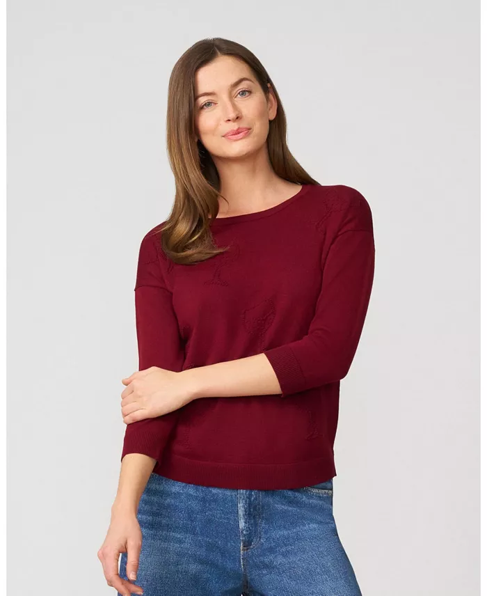 Women's Wineglass Drop Shoulder Tunic Sweater