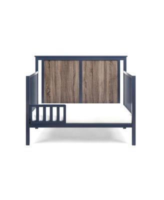 4-in-1 Convertible Crib in Midnight Blue and Vintage Walnut