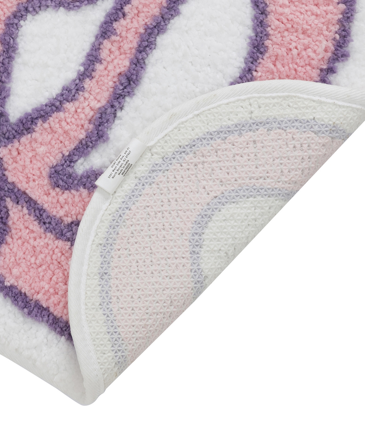 Vcny Home Bow Shaped Tufted Bath Rug, 18" X 27" In Pink