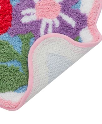 Floral Tufted Bath Rug, 18" x 27"
