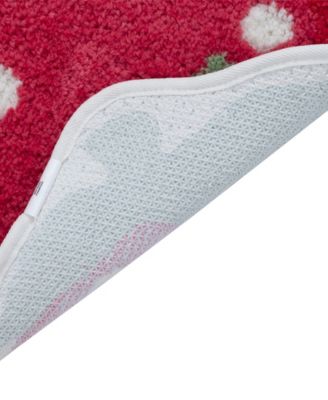 Strawberry Shaped Tufted Bath Rug, 18" x 27