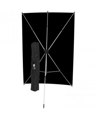 5 x 7' Black X-Drop Backdrop Kit, with X-Drop Stand and Travel Case