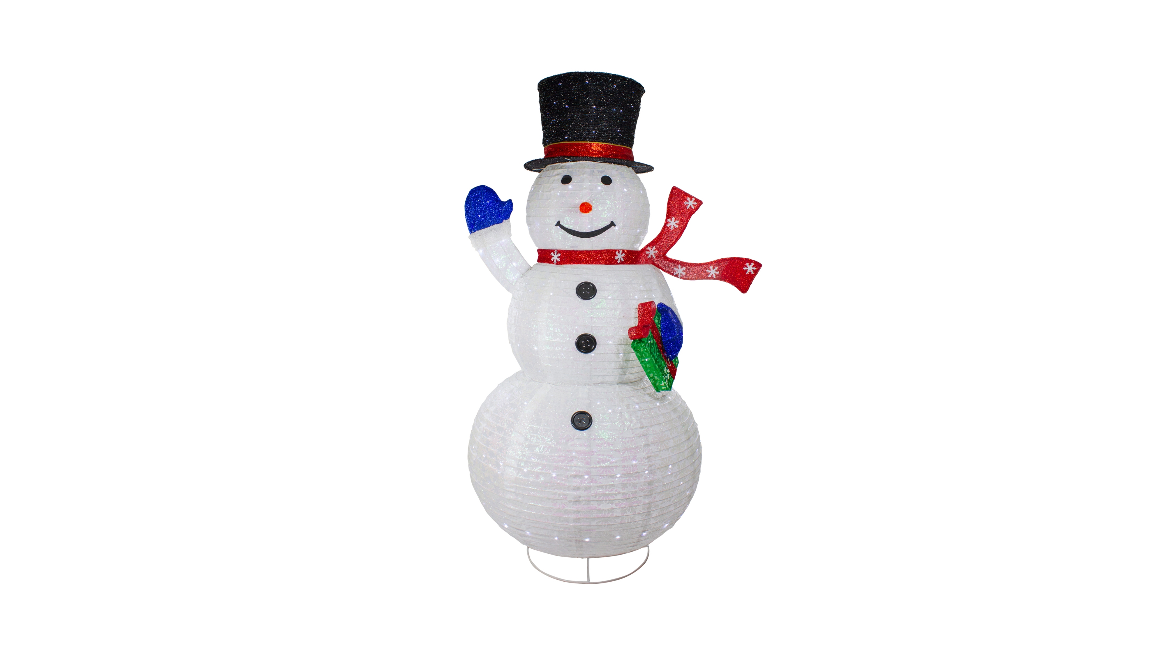 Northlight 71" Led Lighted Iridescent Twinkling Snowman Outdoor Christmas Decoration