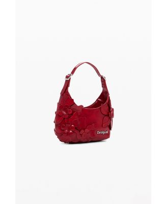 Women's Small shiny floral applique bag