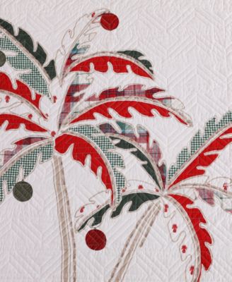 Tommy Bahama Palm Tree Patchwork Reversible 3-Pc. Quilt Set, King