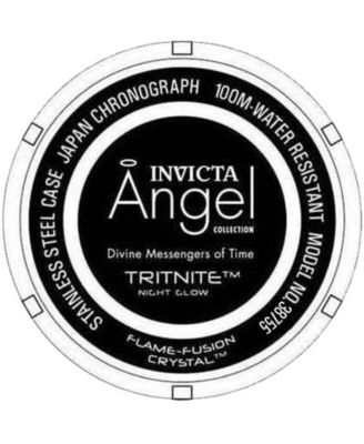 Women's 38755 Angel Quartz Chronograph White Dial Watch