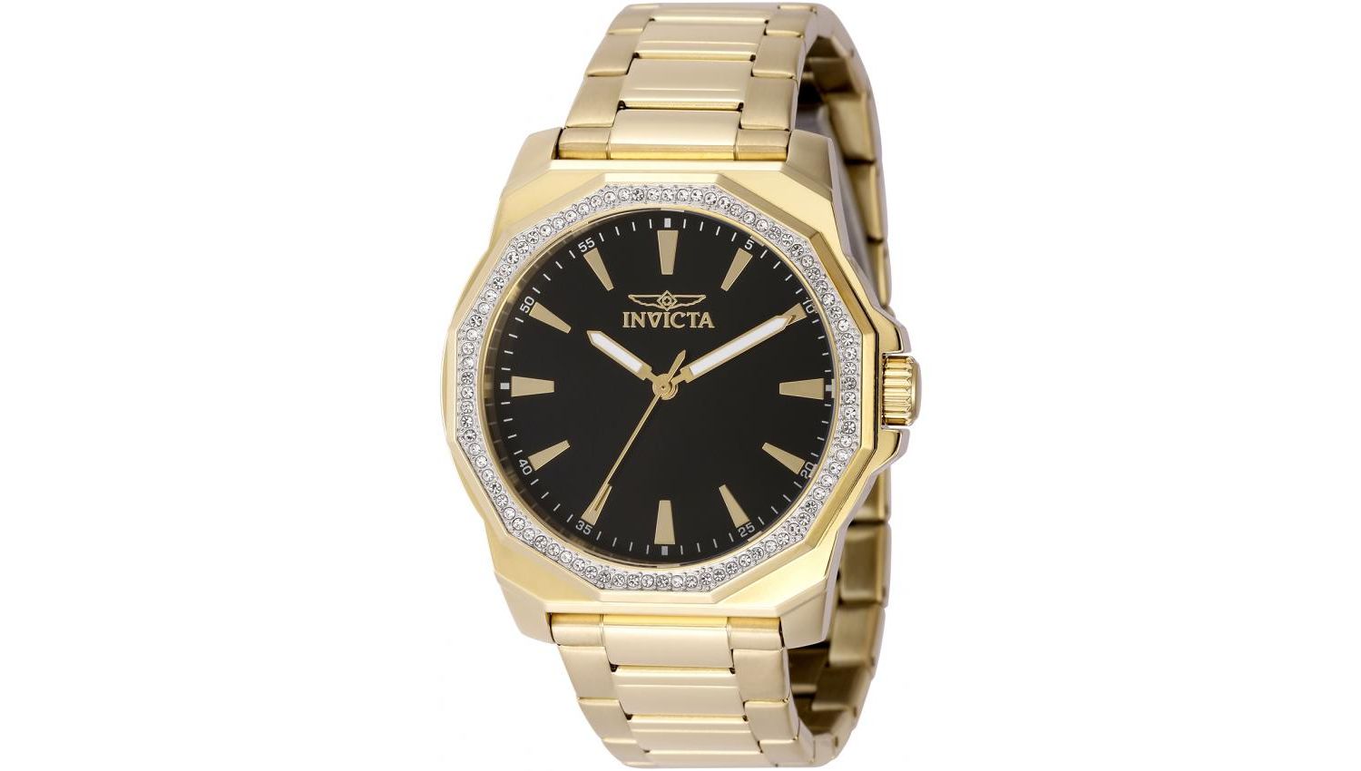 Men's 49107 Speedway Quartz 3 Hand Black Dial Watch