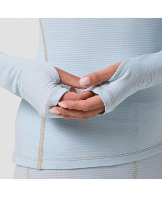 Women's Backcountry Pines Microgrid Ultra-Lt Baselayer Balaclava Top Lightweight Long Underwear Tops