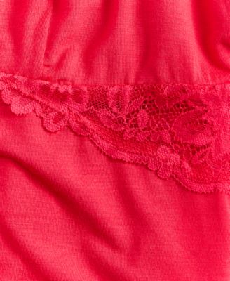 Women's Knit Lace-Trim Short Pajama Set, Exclusively at Macy's