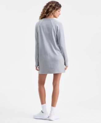 Women's Piped Sweatshirt Dress