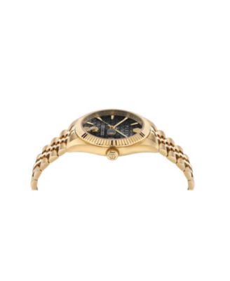 Men's Black Stainless Steel Watch, 41mm