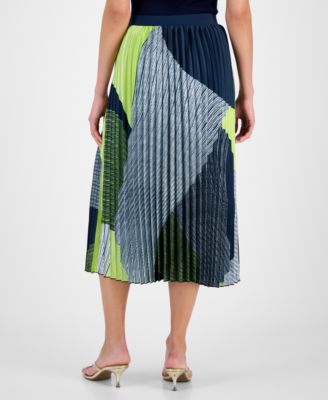Women's Pull-On Pleated Midi Skirt