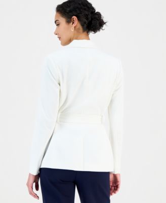 Women's One-Button Tie-Waist Blazer