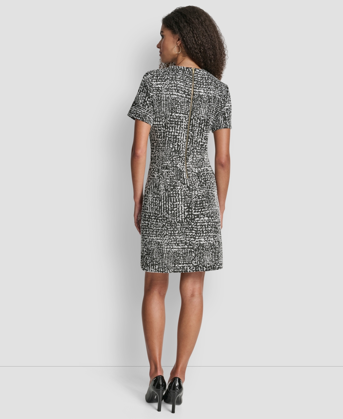 Dkny Women's Short Sleeve Crewneck Shift Dress