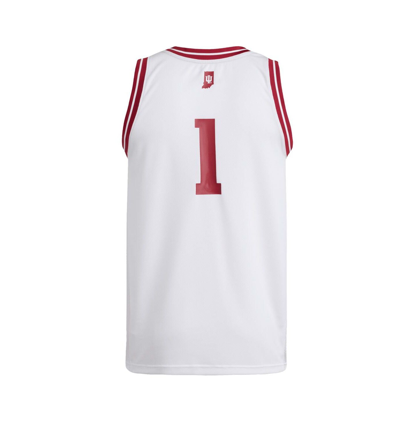 Мужской топ adidas White Indiana Hoosiers Replica Swingman Jersey — фото 3