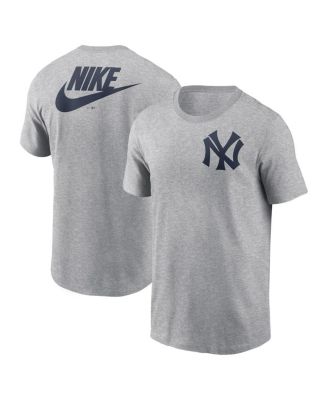 Nike - Men's Heather Gray New York Yankees Cooperstown Collection Large Logo 2-Hit T-Shirt
