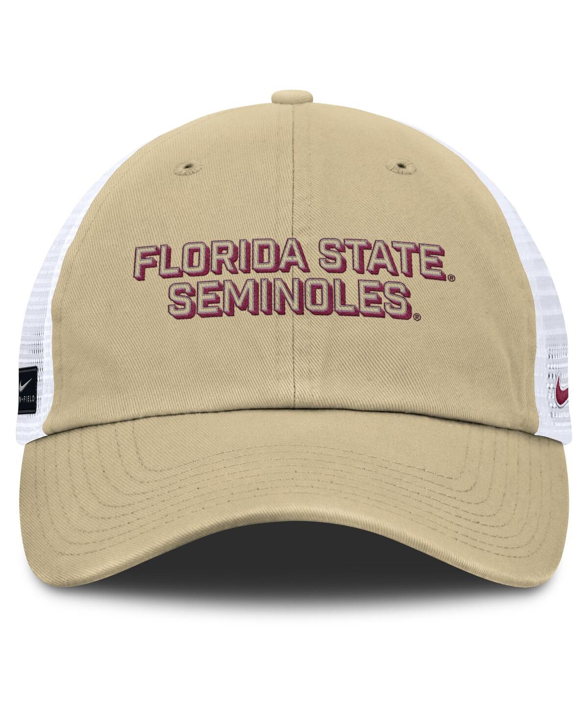 Nike Men's Vegas Gold Florida State Seminoles 2025 Gameday On-Field Club Adjustable Trucker Hat
