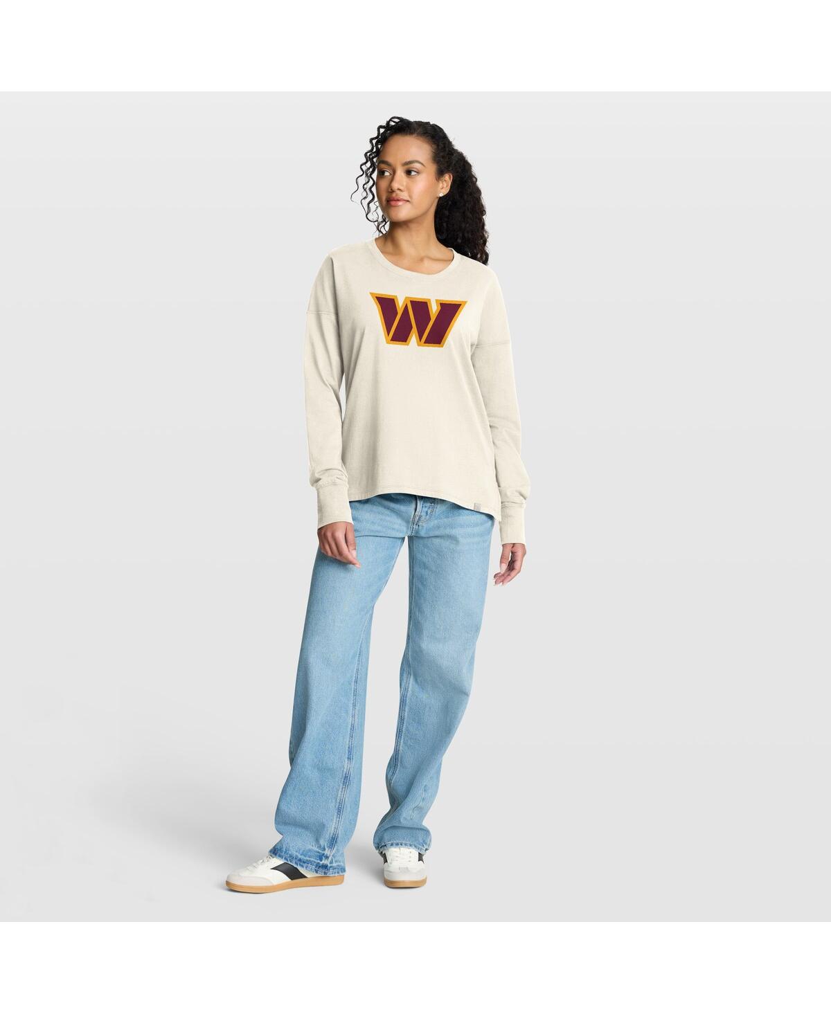 Fanatics Women's Cream Washington Commanders Dove Legacy Long Sleeve T-shirt In White