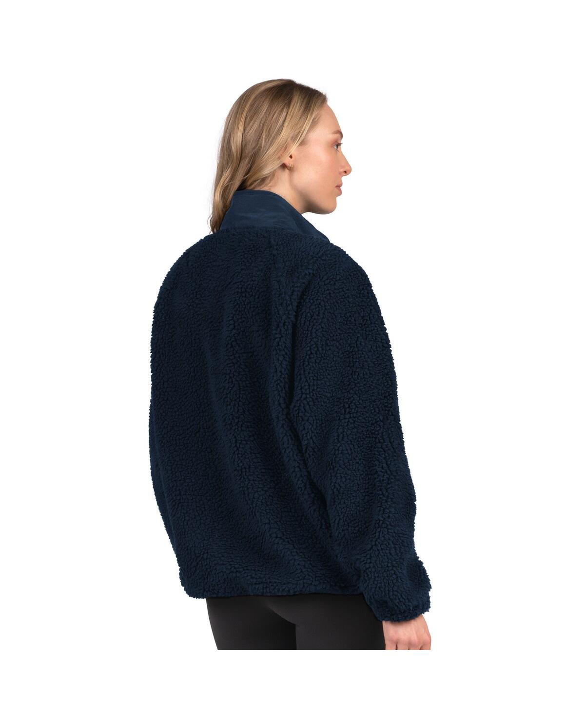 Starter Women's College Navy Seattle Seahawks On The Ball Sherpa Jacket In Blue