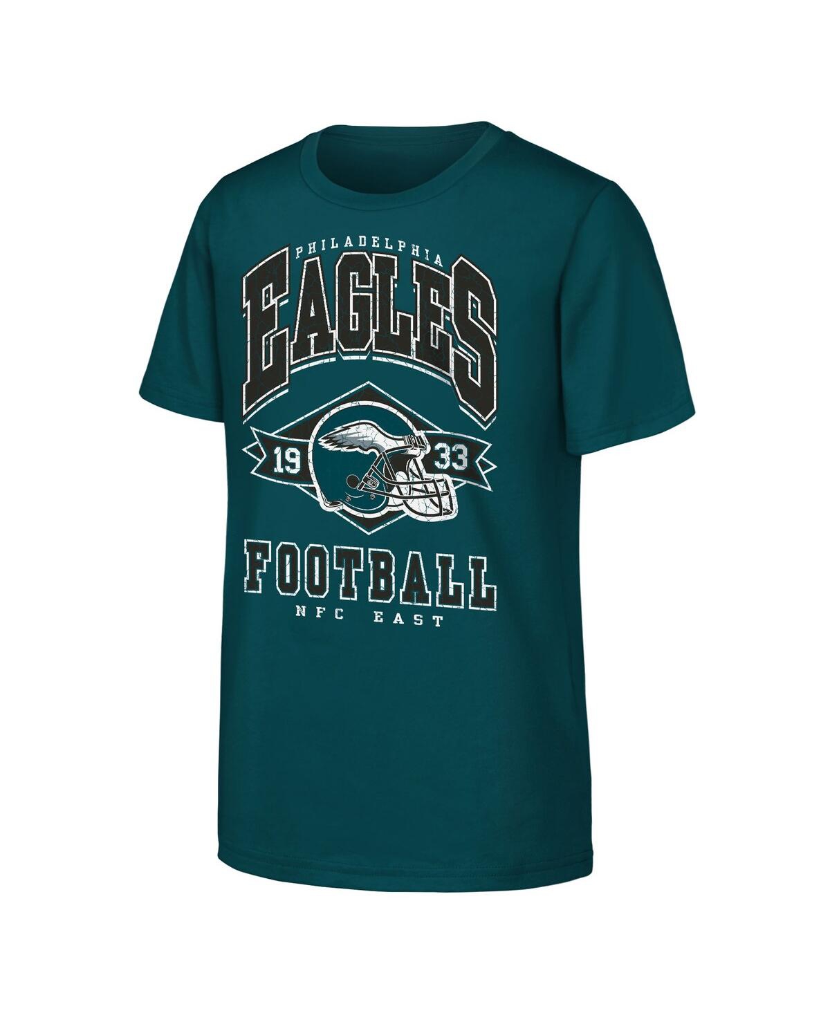 Outerstuff Kids' Big Boys And Girls Midnight Green Philadelphia Eagles Kick Off T-shirt