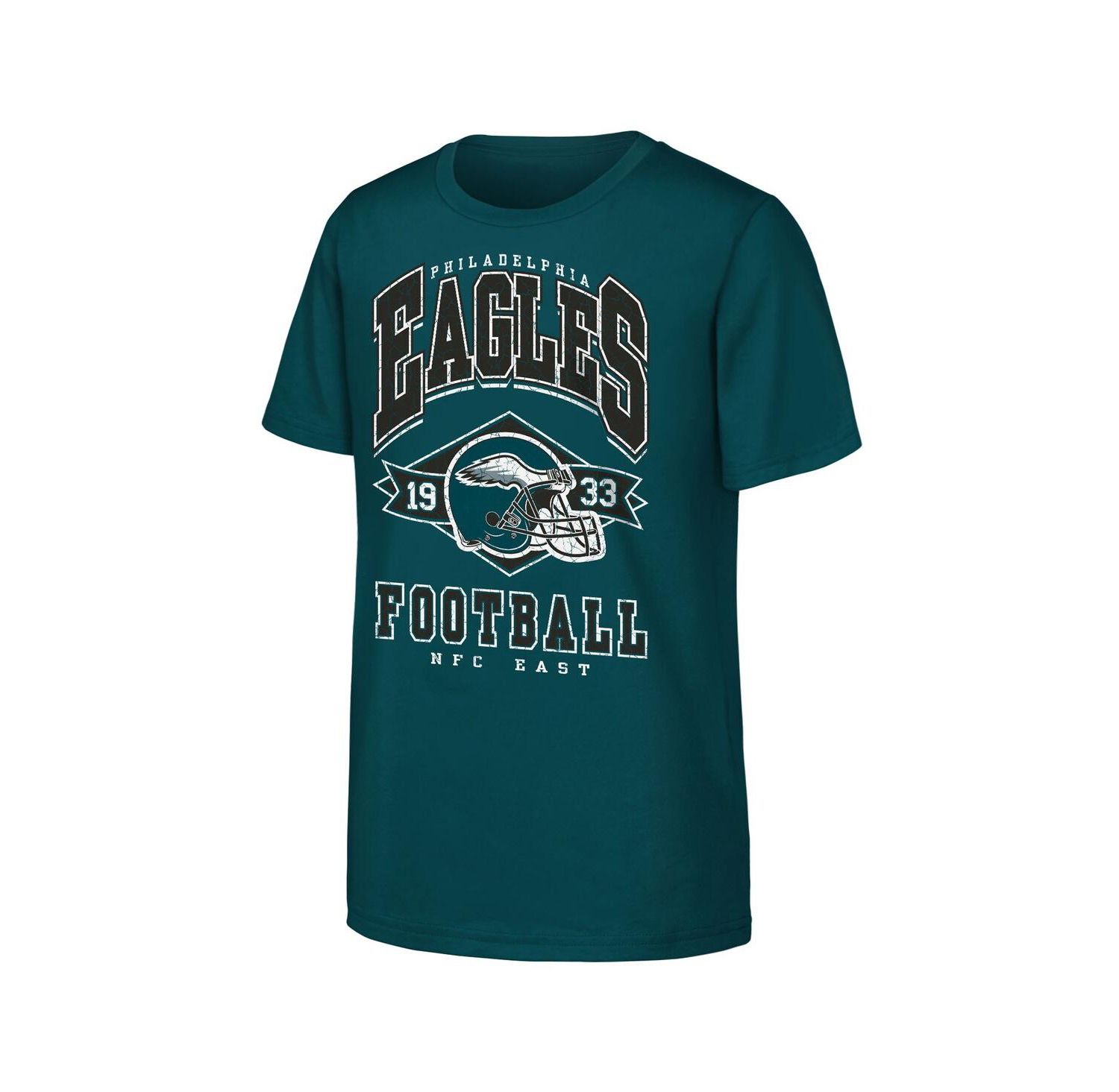 Big Boys and Girls Midnight Green Philadelphia Eagles Kick Off T-Shirt