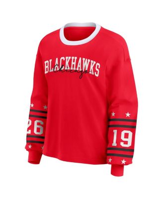 Women's Red Chicago Blackhawks Long-Sleeve Sport T-Shirt