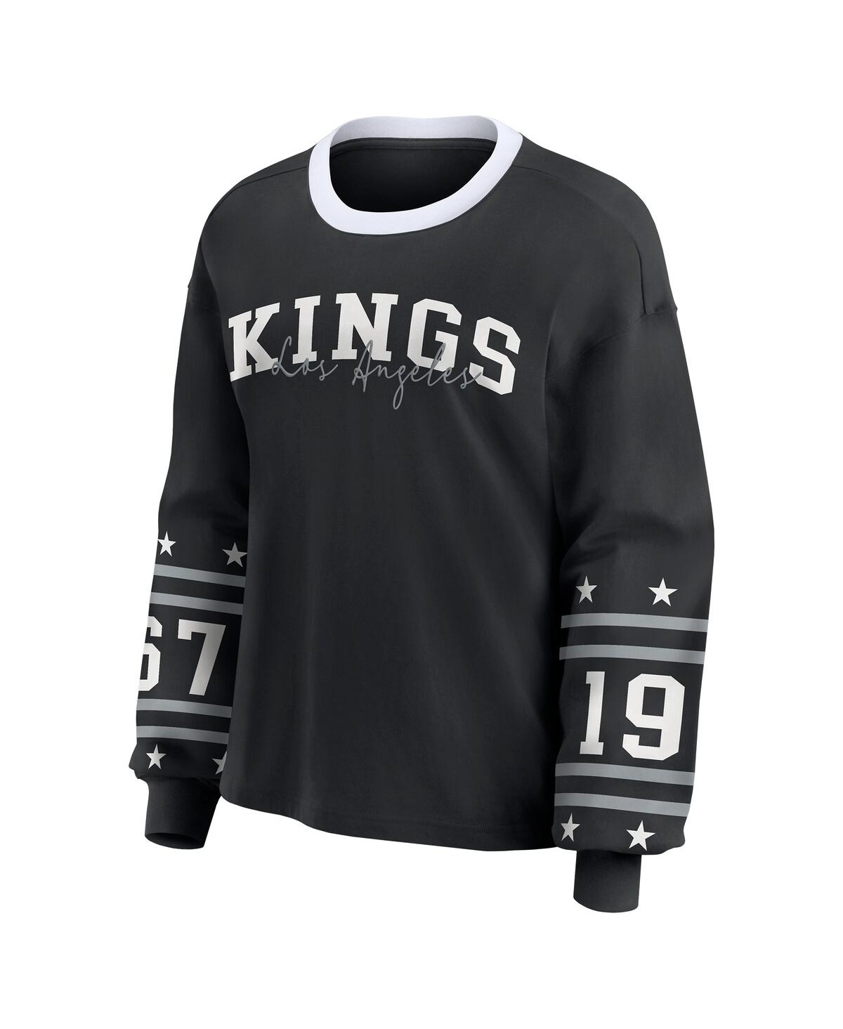 Wear By Erin Andrews Women's Black Los Angeles Kings Long-sleeve Sport T-shirt In Black