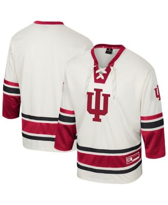 Colosseum - Men's Cream Indiana Hoosiers Puck Proud Fashion Hockey Jersey