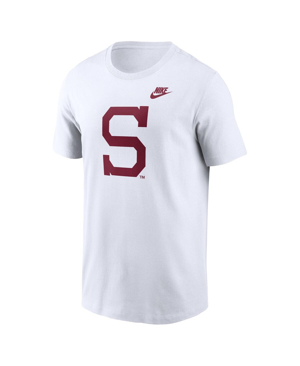 Nike Men's White Stanford Cardinal Heritage S Vintage T-shirt In White