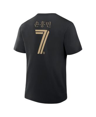 Men's Son Heung-Min Black LAFC Hangul Name Number T-Shirt